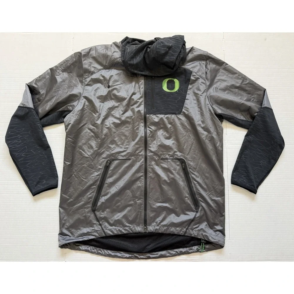 Nike Oregon Ducks Team Issued Football Full Zip Sideline Hoodie Jacket Men XL
